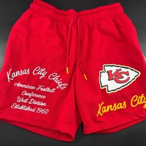 Kansas City Chiefs NFL Ultra Game Mesh Shorts Red Script Logo Size Small